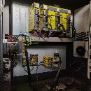 臺灣高峰2616門龍加工中心法那科：oi-MD。軸主BT5.