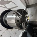 基本全新的兩臺臺灣縉锠10寸卡盤車床、新機精度、二手.